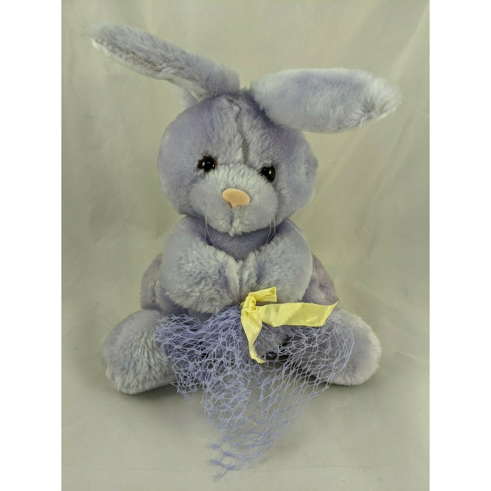 Applause Courtney Purple Rabbit Plush Bunny 8 Inch 1987 Lace Stuffed Animal Toy